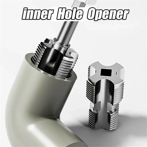 Upgraded 4/6 Point Water Pipe Threader - Hex Shank Electric Drill Tap for Inner Hole Opening in Saudi Arabia