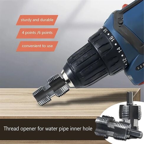 1PC PPR Pipe Thread Tap - 1/2" & 3/4" Dual Head Inner Thread Opener for Water Pipes in Saudi Arabia