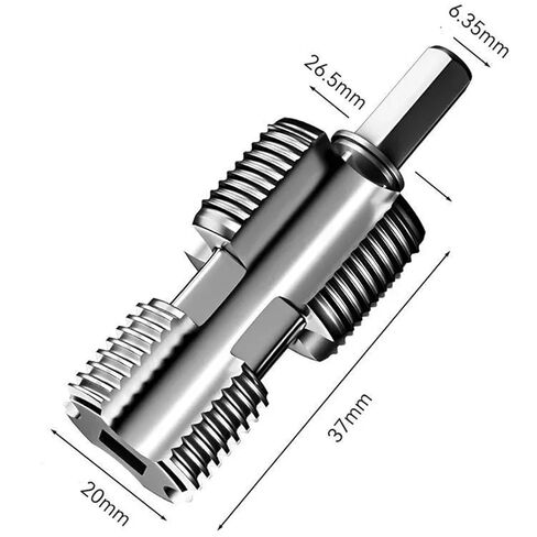 Upgraded 4/6 Point Water Pipe Threader - Hex Shank Electric Drill Tap for Inner Hole Opening in Saudi Arabia