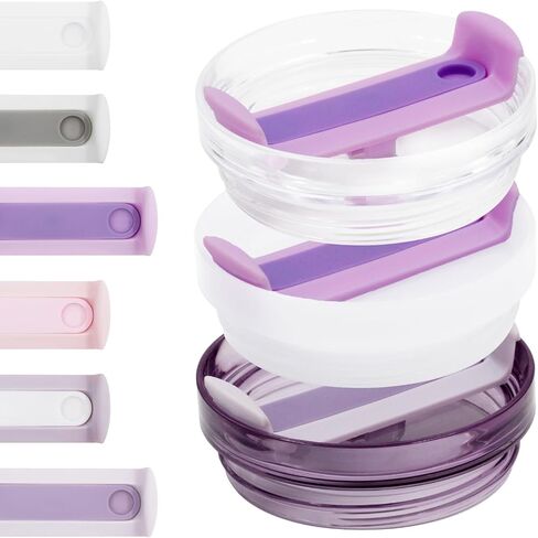 40 OZ Tumbler Lid Replacement Fit for Stanley Cup|Cost-effective replacement lids for damaged or lost Stanley cup accessories|BPA-Free|1 Trial Kit|(White,Transparent) in Saudi Arabia