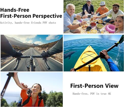 4K Thumb Action Camera - Wearable Hands-Free POV Cam, Ultra-Compact Mini Body Cam Mount Anywhere for Vlogging, Cycling, Travel & Work - Ideal for Vloggers, Cyclists & Outdoor Enthusiasts (64, GB) in Saudi Arabia