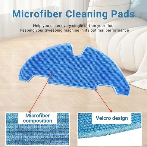 وسادات ممسحة بديلة M330 Pro متوافقة مع Lefant M330 Pro M310 Ultra OKP L6A Robot Vacuum 6 Mop Cloth in Kuwait