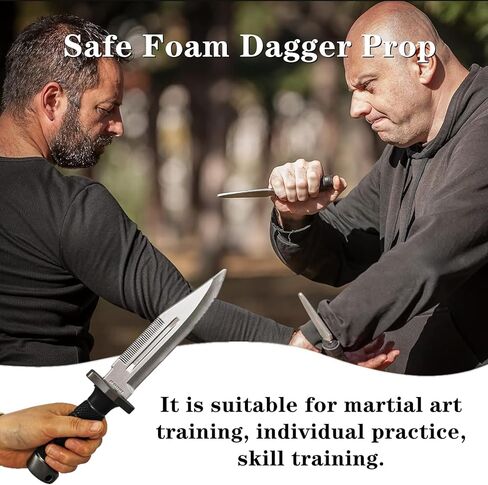 1 PCS Fake Knife Blunt Dagger Prop Foam Training Dagger Knife for Martial Art Training Costume Party Props(12") in Kuwait
