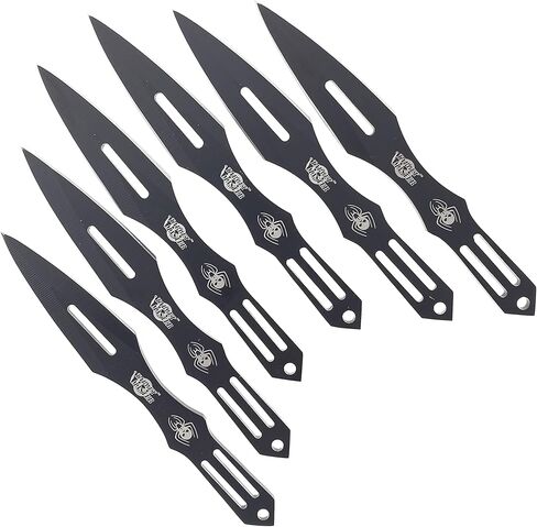 PS Target Master 6 Piece 5.5 Inch Black Widow Spider Style Balanced Blade Set with Display Case for Collection and Gifting in Saudi Arabia