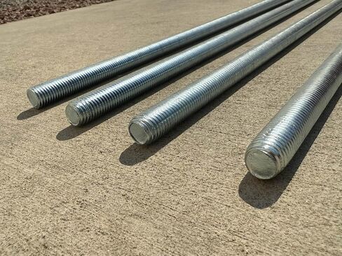 3/4" x 3 ft Threaded Rod - Galvanized (Zinc Plated) - 10 Threads Per Inch - Sandbaggy (3/4" x 3 ft, 2, Count) in Saudi Arabia