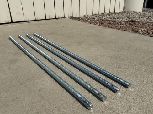 3/4" x 3 ft Threaded Rod - Galvanized (Zinc Plated) - 10 Threads Per Inch - Sandbaggy (3/4" x 3 ft, 2, Count) in Saudi Arabia