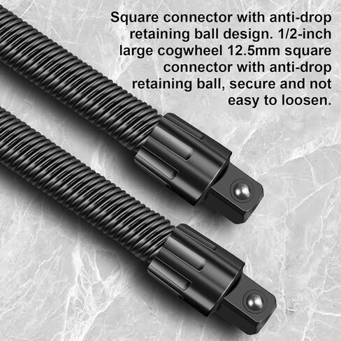 Flexible Shaft Extension Bar - 1/2 Inch,Ratchet Extension Bar,Spring-Loaded Adapter Electric Drill Tight Space Automotive DIY Project Electric Drill Tight Space Automotive DIY Project in Kuwait