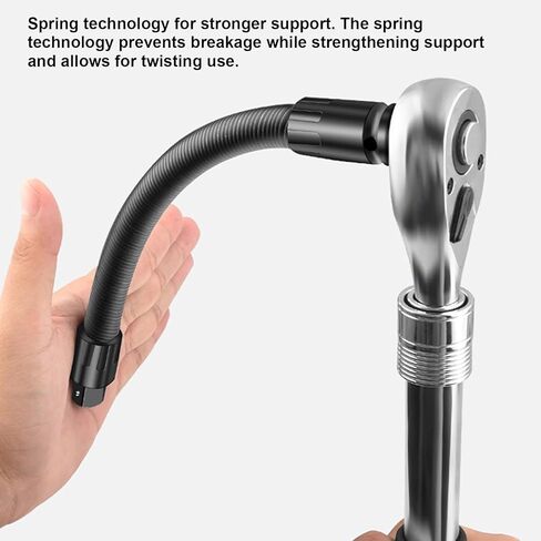 Flexible Shaft Extension Bar - 1/2 Inch,Ratchet Extension Bar,Spring-Loaded Adapter Electric Drill Tight Space Automotive DIY Project Electric Drill Tight Space Automotive DIY Project in Kuwait