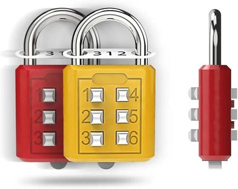 6 Digit Button Password Lock Cabinet Luggage Padlock Backpack Zipper 1Pcs(1) in Saudi Arabia