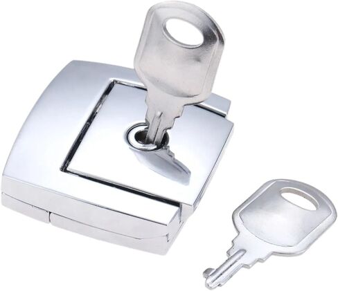 46 * 45mm Lock Metal Toggle Hasp Latch +Double Keys Silver Hardware 1Pcs in Saudi Arabia