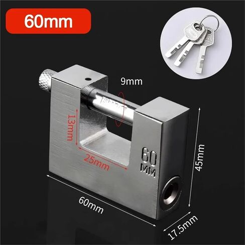 Stainless Steel Heavy Duty Padlocks with Keys Long Lock 1Pcs(60mm) in Saudi Arabia