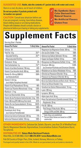 Nature Made Daily Diabetes Health Pack, Dietary Supplement for Nutritional Support, 30 Packets, 30 Day Supply in Saudi Arabia