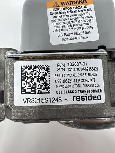 VR8215S1248 102837-01 1/2 "24V صمام غاز الإشعال المباشر بمرحلة واحدة in Kuwait