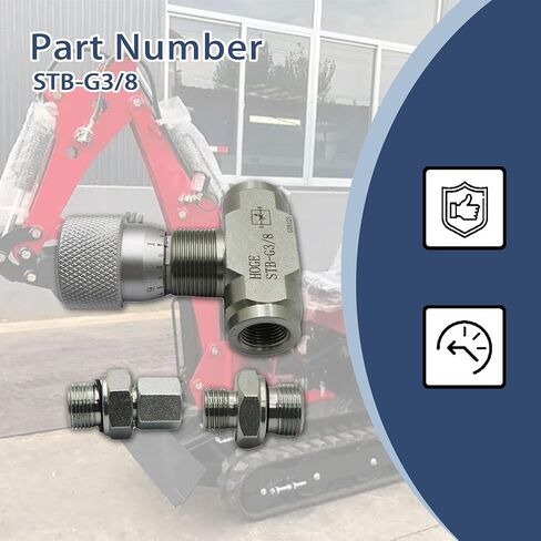 FZJDSD STB-G3/8 3/8" L08 Hydraulic Flow Control Valve Compatible with Mini Excavator in Saudi Arabia