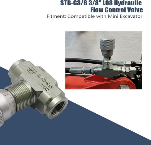 FZJDSD STB-G3/8 3/8" L08 Hydraulic Flow Control Valve Compatible with Mini Excavator in Saudi Arabia