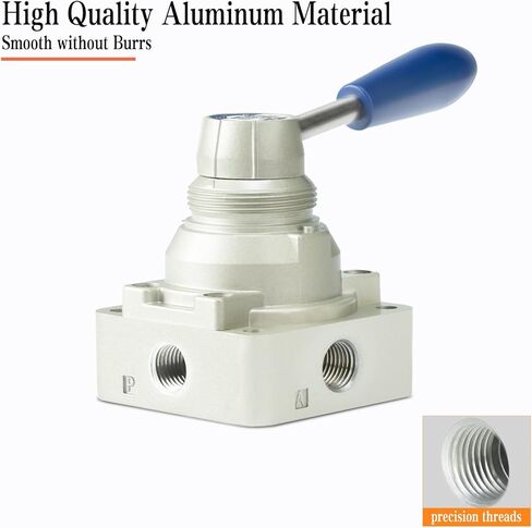 1/4''NPT 4HV230-08T Rotary Lever Hand Valve 3 Position 4 Way Air Flow Control in Kuwait