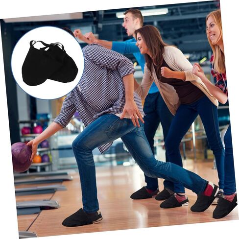 2-Pack Non-Slip Bowling Shoe Covers Sturdy Cloth Bowling Shoe Sliders for Men and Women Essential Accessories for Indoor and Outdoor Use in Kuwait