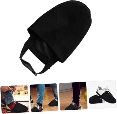 Kisangel 1Pair Bowling Shoe Covers with Elastic Straps of Protective Shoe Sliders for Women and Men for Casual Bowlers and Professionals Enhances Comfort and Stability Black in Saudi Arabia