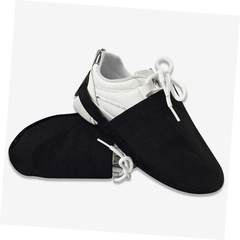 Kisangel 1Pair Bowling Shoe Covers with Elastic Straps of Protective Shoe Sliders for Women and Men for Casual Bowlers and Professionals Enhances Comfort and Stability Black in Saudi Arabia