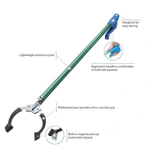 36 in Trash Picker Grabber Magnetic Stick Long Handled Reaching Tool in Saudi Arabia