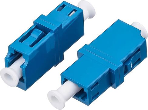 LC Coupler Tin - 10 Pack - Single Mode LC Fiber Couplers Set. LCUPC Fiber Adapters are Pre-Cleaned & Extend LCUPC Optical Cables. Connects SM Simplex or Duplex Cables in Kuwait