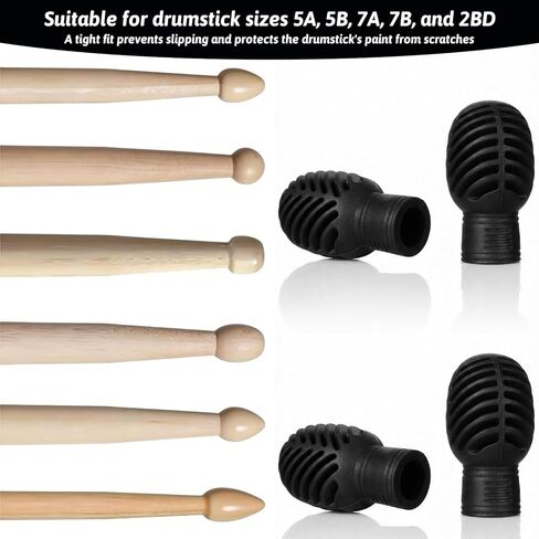 4 Pack Drum Dampeners, Drum Mutes, Drummer Accessories, Silent Practice Tips for Noise Reduction, Stick Protection, And Universal Fit in Kuwait