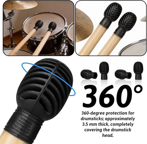 4 Pack Drum Dampeners, Drum Mutes, Drummer Accessories, Silent Practice Tips for Noise Reduction, Stick Protection, And Universal Fit in Kuwait