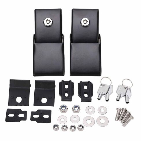 Pongnas Theft DieCast Metal Hood Lock Catch Kit with Keys – PowderCoated for JK 2007–2017 & Unlimited in Saudi Arabia