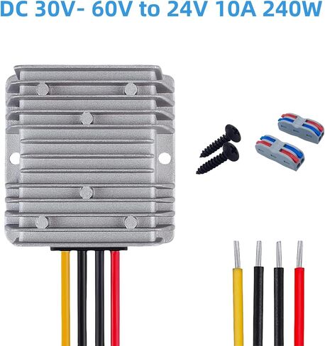 DC-DC 36V 48V to 24V Converter 240W - Waterproof Step Down Voltage Regulator with Fuse for Golf Cart Marine RV in Kuwait