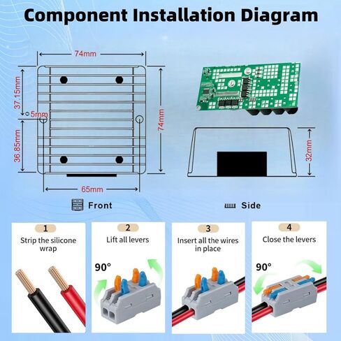 DC-DC 36V 48V to 24V Converter 240W - Waterproof Step Down Voltage Regulator with Fuse for Golf Cart Marine RV in Kuwait