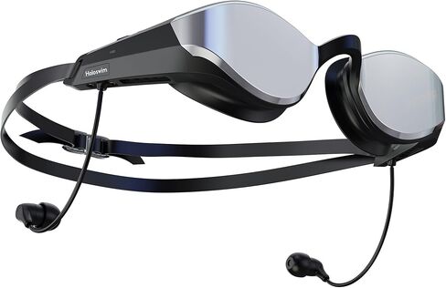 سماعات السباحة SollaWave AI Music Smart Goggles، تعليقات صوتية في الوقت الفعلي + مشغل MP3 سعة 4 جيجابايت، سماعات أذن للسباحة لتتبع الحركة ذات 9 محاور، سماعات مقاومة للماء IP68 للسباحة مع التطبيق وتحليل الذكاء الاصطناعي in Saudi Arabia