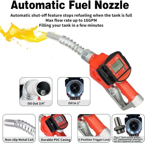 1 "فوهة الوقود التلقائي NPT مع فوهة الوقود التلقائي للوقود التلقائي ، فوهة تعبئة الوقود ذات التدفق العالي ، فوهة حشوة وقود السيارة المستخدمة في جينزين ديزل (أحمر ، 1 بوصة) in Kuwait