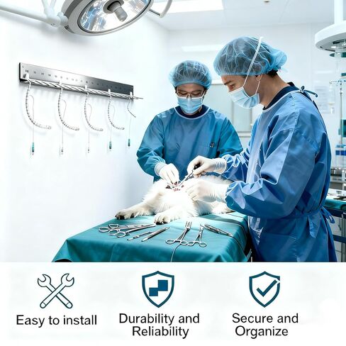 AMEIR Endotracheal Tube Rack, Wall Hanging Frame Endotracheal Tubes Holder, 304 Stainless Steel Rack for Intubation Hanger Veterinary Equipment, (29.3 Inch, 2.0-14) in Saudi Arabia