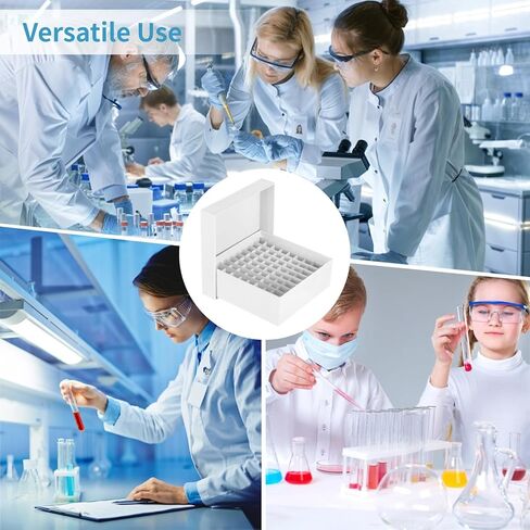 18 Pcs Cardboard Freezer Boxes with Lid, 81-Well Lab Microtube Storage Box, 5.3x2 in Vials Refrigerator Storage Box, Waterproof Freezer Box, Detachable Grid, for 1.8/2ml Microtubes in Kuwait