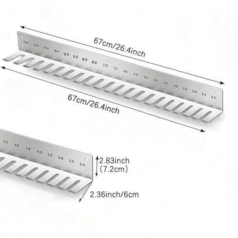 AMEIR Endotracheal Tube Rack, Wall Hanging Frame Endotracheal Tube Holder, 304 Stainless Steel Rack for Intubation Hanger Veterinary Equipment (26.4 Inch, 2.0-12) in Saudi Arabia