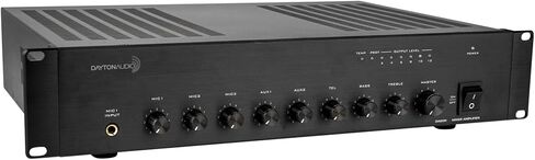 Dayton Audio DA60R 60W 2U Rack Mount Mixer-Amplifier 70V / 100V or 4 Ohm 3 Mic 2 Aux 1 Tel Inputs in Saudi Arabia