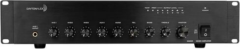 Dayton Audio DA60R 60W 2U Rack Mount Mixer-Amplifier 70V / 100V or 4 Ohm 3 Mic 2 Aux 1 Tel Inputs in Saudi Arabia