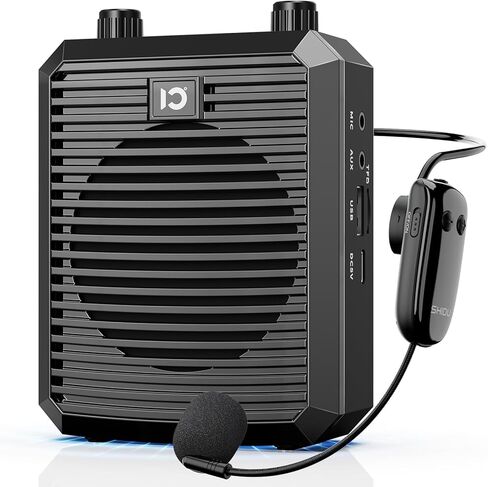 SHIDU 18W Voice Amplifier for Teacher with Wireless Microphone Headset, Portable Bluetooth Speaker and Megaphone, Professional Power Amplifier System for Tour Guide, Speech, Yoga, Meeting in Kuwait