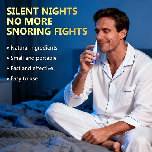 Anti Snoring Spray for Adults - Natural Formula Helps Support Quiet Sleep and Easier Breathing - 30ml in Kuwait
