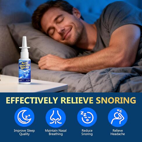 Anti Snoring Spray for Adults - Natural Formula Helps Support Quiet Sleep and Easier Breathing - 30ml in Kuwait