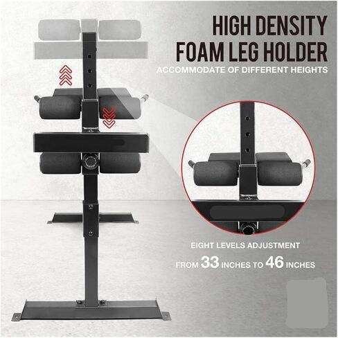 Roman Chair Hyperextension Bench Adjustable Hyperextension 90 Degree Strength Roman Chair with Handle, Ab Bench Multi-Functional Weight in Kuwait