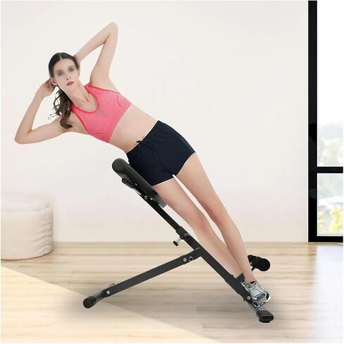 Roman Chair Hyperextension Bench Foldable Hyper Back Extension Roman Chair 5 Position Adjustable Hyperextension Bench Abdominal Workout Machine Sit up Full in Kuwait