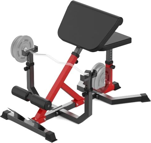 Roman Chair Hyperextension Bench 2in1 Roman Chair Curl Bench MultiFunction HeavyDuty Hyperextension for Home with Adjustable Height for Arms in Kuwait