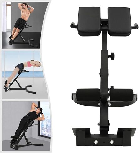 Roman Chair Hyperextension Bench 330lbs Roman Chair Back Extension Machine Foldable Ab Sit up Bench Adjustable Hyperextension in Kuwait