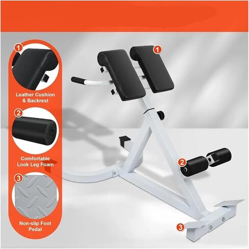 Roman Chair Hyperextension Bench Roman Chair Exercise EquipmentAdjustable Hyperextension Bench for Lower Back Extension Machine with 250lbs Capacity in Kuwait