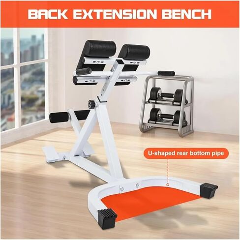 Roman Chair Hyperextension Bench Roman Chair Exercise EquipmentAdjustable Hyperextension Bench for Lower Back Extension Machine with 250lbs Capacity in Kuwait