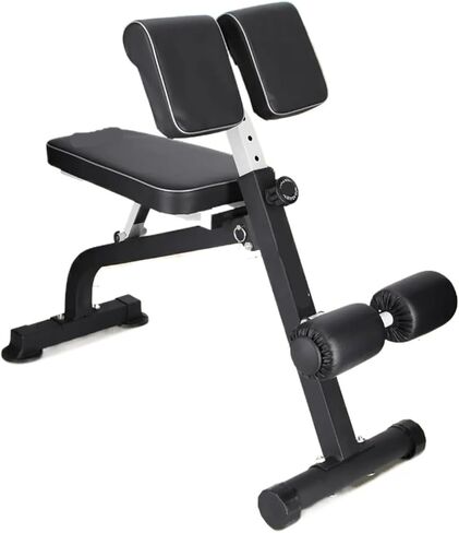 Roman Chair Hyperextension Bench Adjustable Hyperextension Bench for Core Strength Training - Foldable Roman Chair with Sit-Up Function, Supports 330 lbs in Kuwait