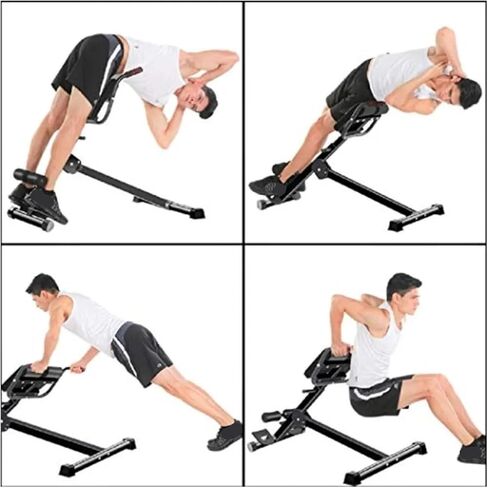 Roman Chair Hyperextension Bench MultiFunctional Roman Chair Adjustable Hyperextension Exercise Bench for Home Gym Ideal for Abdominal Back and Legs in Kuwait