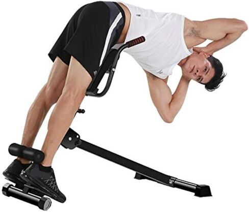 Roman Chair Hyperextension Bench MultiFunctional Roman Chair Adjustable Hyperextension Exercise Bench for Home Gym Ideal for Abdominal Back and Legs in Kuwait