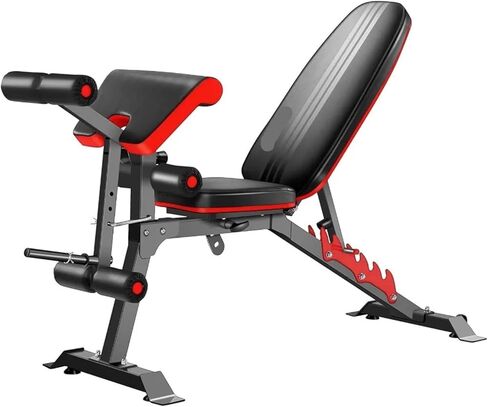 Roman Chair Hyperextension Bench Multifunctional Weight Bench with Leg Extension and Preacher Pad, Workout for Decline Press, Strength Training in Kuwait